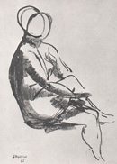 Modella in riposo