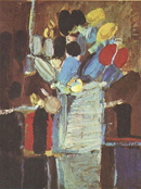 Fiori in vaso azzurro