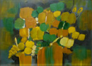 Fiori fondo verde
