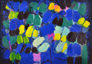 Fiori fondo blu