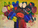 Fiori fondo giallo